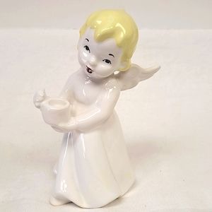 Vintage Gmundner keramik Austria porcelain "CHRISTMAS " Angel figurine